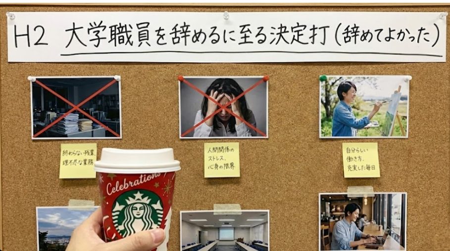 大学職員を辞めるに至る決定打(辞めてよかった)