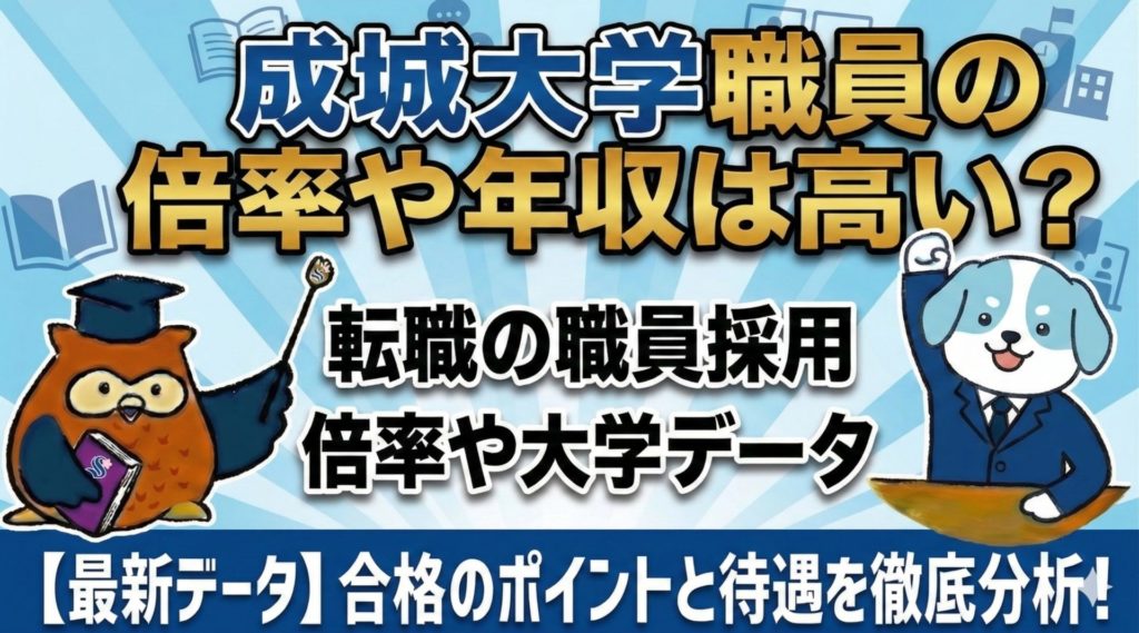 成城大学職員の倍率や年収は高い？転職の職員採用倍率や大学データ