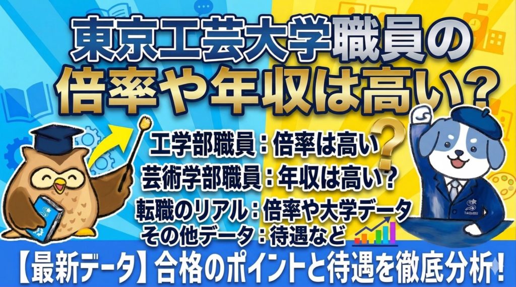 東京工芸大学職員の倍率や年収は高い？転職の職員採用倍率や大学データ